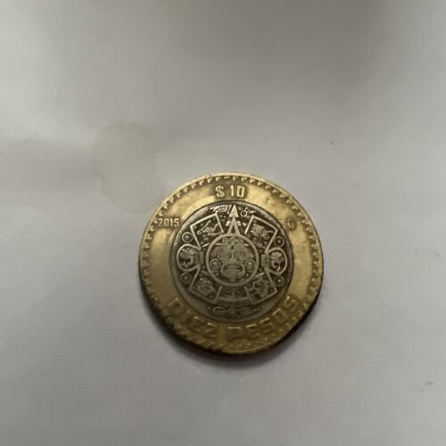 Moneda De 10 Pesos Mexicanos De 2015
