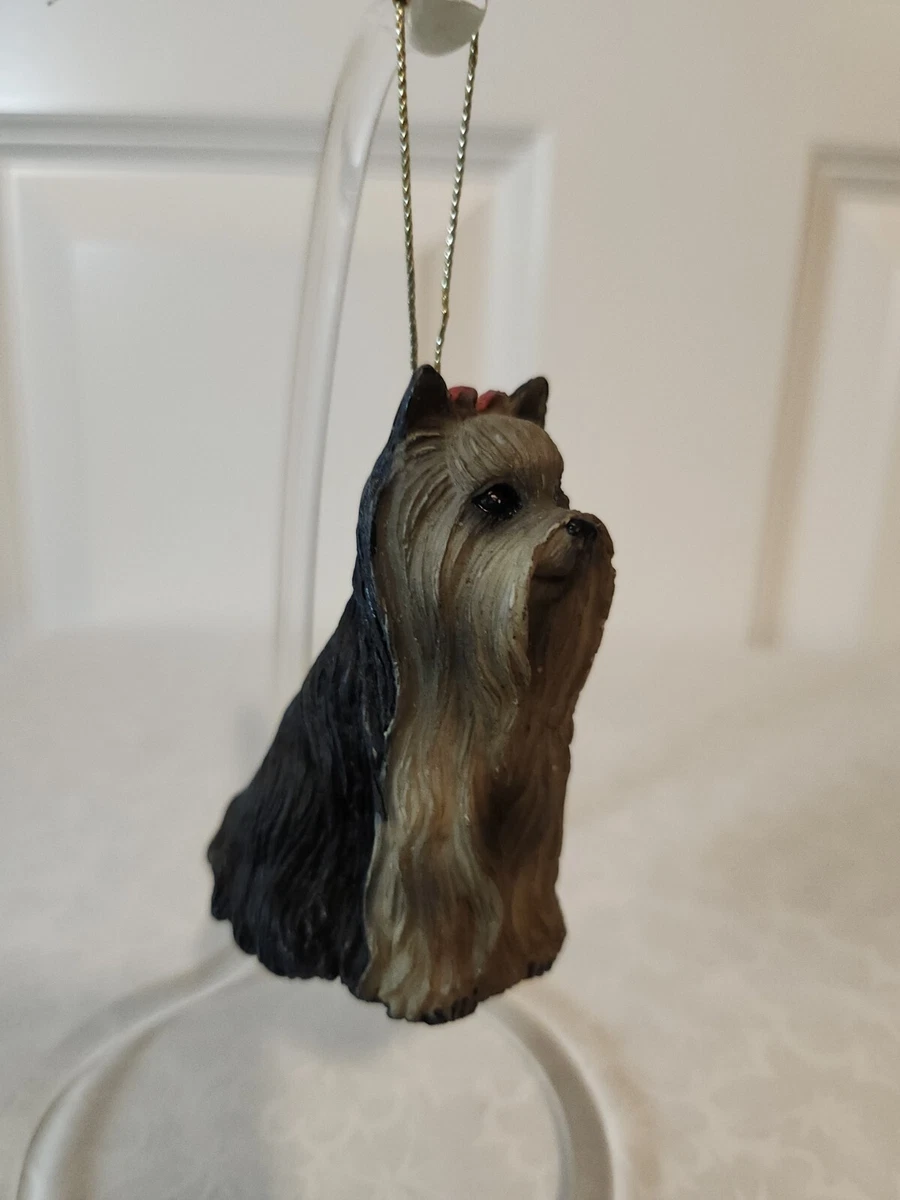 Yorkshire Terrier Ornament Bow in Hair Christmas Holiday Yorkie
