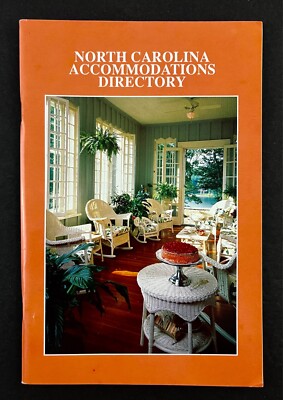 1988 North Carolina Accommodations Directory Hotels Inns Vintage Travel Booklet