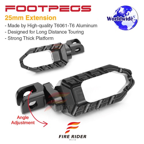 For Triumph Tiger Explorer 12-14 13 BUZZ 1 inch Riser Rider Touring Foot Pegs - Picture 2 of 4