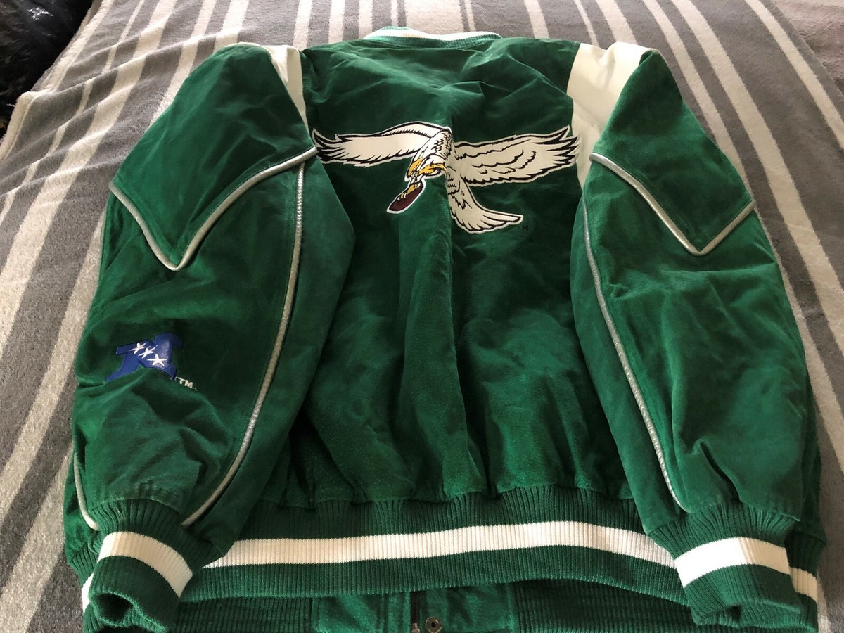 BNWOT Mens Philadelphia Eagles Vintage Leather/Suede Jacket