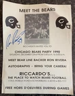 Card show flyer autographed by Ron Rivera / Chicago Bears