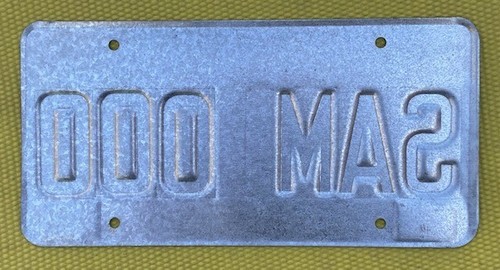 SAMPLE Saskatchewan Canada License Plate #SAM-000 WHEAT SHEAF SHEAVES - Picture 2 of 2
