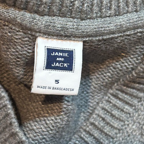 Janie and Jack sweater vest boys 5 - Picture 2 of 2