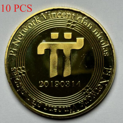 10 pcs Virtual Digital Pi Coin PI Network Challenge Coin Game Coin Commemorative