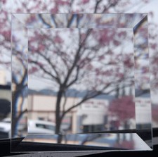 Unused 4" x 4" Clear Bevel Glass Squares- box of 30