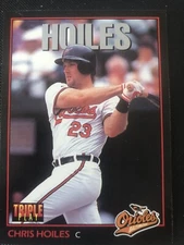 1993 Triple Play Baltimore Orioles Baseball Card #205 Chris Hoiles