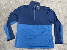 RLX Ralph Lauren Performance Golf Jersey 1/2 Zip Mens XXL Blue/Navy 128