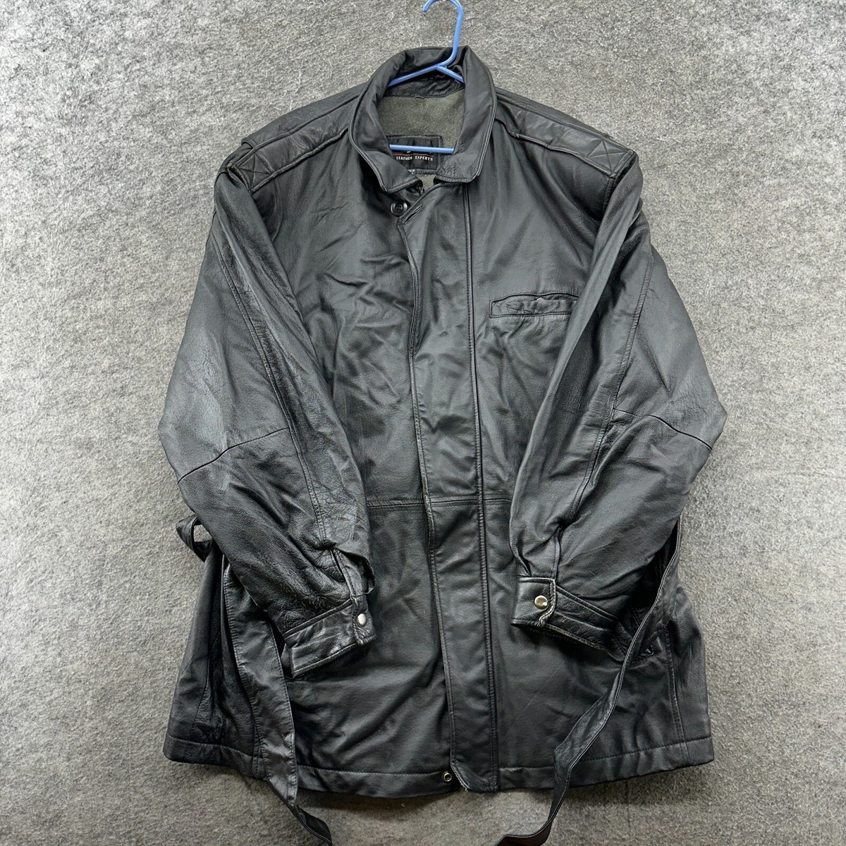 VTG Wilson Leather Jacket Mens L Black Full Zip Lined Biker VTG Wilson Leather Jacket Mens L Black Full Zip Lined Biker