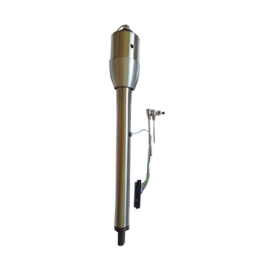 32" Plain Steel Tilt Steering Column - Floor Shift, Painable, For Hot Rod & Street Rod