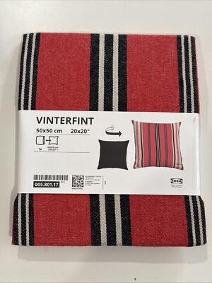 New IKEA VINTERFINT Cushion Cover Red 20x20'' 005.801.17