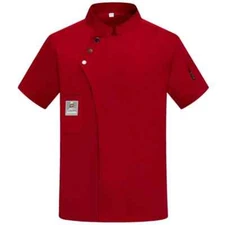 Breathable Short Sleeve Chef Uniform for Men , Baking, and Western Restaurant
