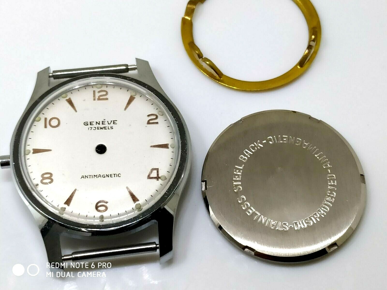 Watch Parts Case 31mm steel back and 28mm New Dial 26mm Geneve swiss made eBay