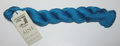 Lot of 5 Juniper Moon AINE 100% PURE MULBERRY SILK Lace Fingering Yarn #10 TEAL
