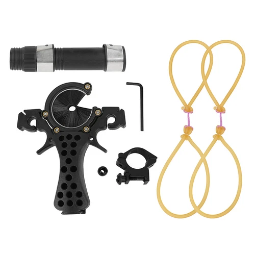 Hunting Fishing Bow Catapult Bowfishing Reel Kit Rubber Bands Sling Archery Bow - Picture 8 of 20