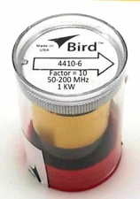  Bird 4410A Wattmeter Multi-Range Element 4410-6  50-200 MHz 1-1000 Watts (New)