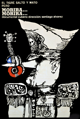 Movie Poster.EL TIGRE salto en Chile.Allende.Pinochet.Guitar.Home room interior