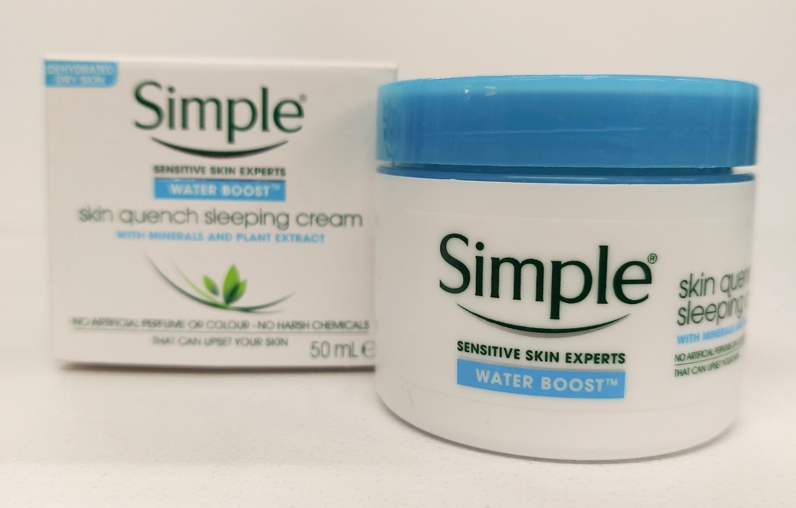 50ml Simple Sensitive Skin Expert Water Boost Skin Quench Sleeping Cream