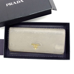 prada grey wallet