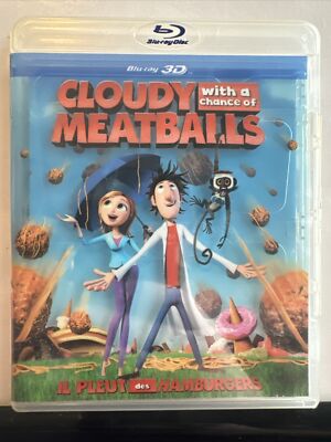 Cloudy With a Chance of Meatballs ( 3D Blu-Ray, 2009, Canadian) Rare OOP 3D