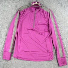 Nike Running 1/4 Zip Pullover WOMENS Large Pink Dri-Fit Windbreaker Jacket