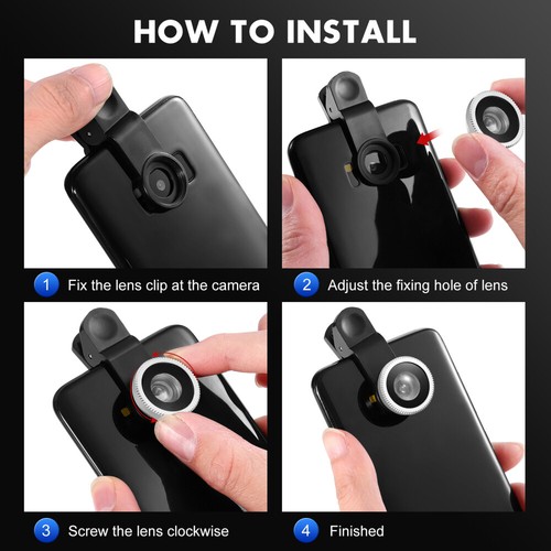 Smartphone Camera Lens Set 3 1 Phone Camera Lens Wide Angle Lens - Zdjęcie 11 z 12