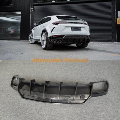 FITS FOR LAMBORGHINI URUS 1016 STYLE CARBON FIBER REAR BUMPER SPLITTER DIFFUSER