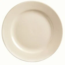 World Tableware PWC-50 Ivory Rolled Edge - 12" Plate I Dozen