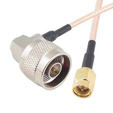 SMA Male Plug to N Male 90 Degree Right Angle RG316D Cable RD316 Coax RF 50 ohm