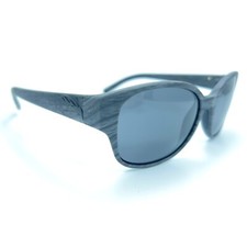 Smith Lyric Black Oak Grey Sunglasses Grey Lenses Wood Grain Sport Wrap Eyewear