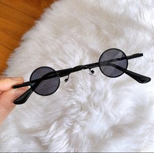 Hip Hop Punk Sunglasses Ultra Small Frame Round Retro Mini For Men And Women