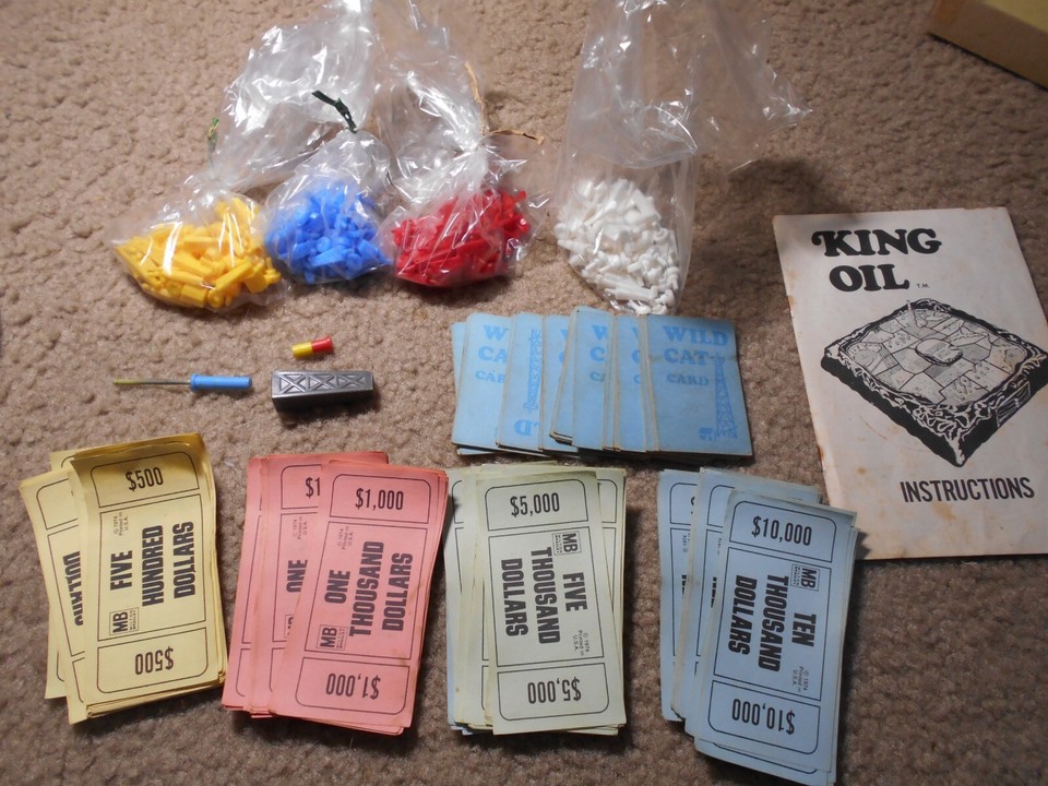 KING OIL Board Game 1974 Milton Bradley an Oil King" eBay
