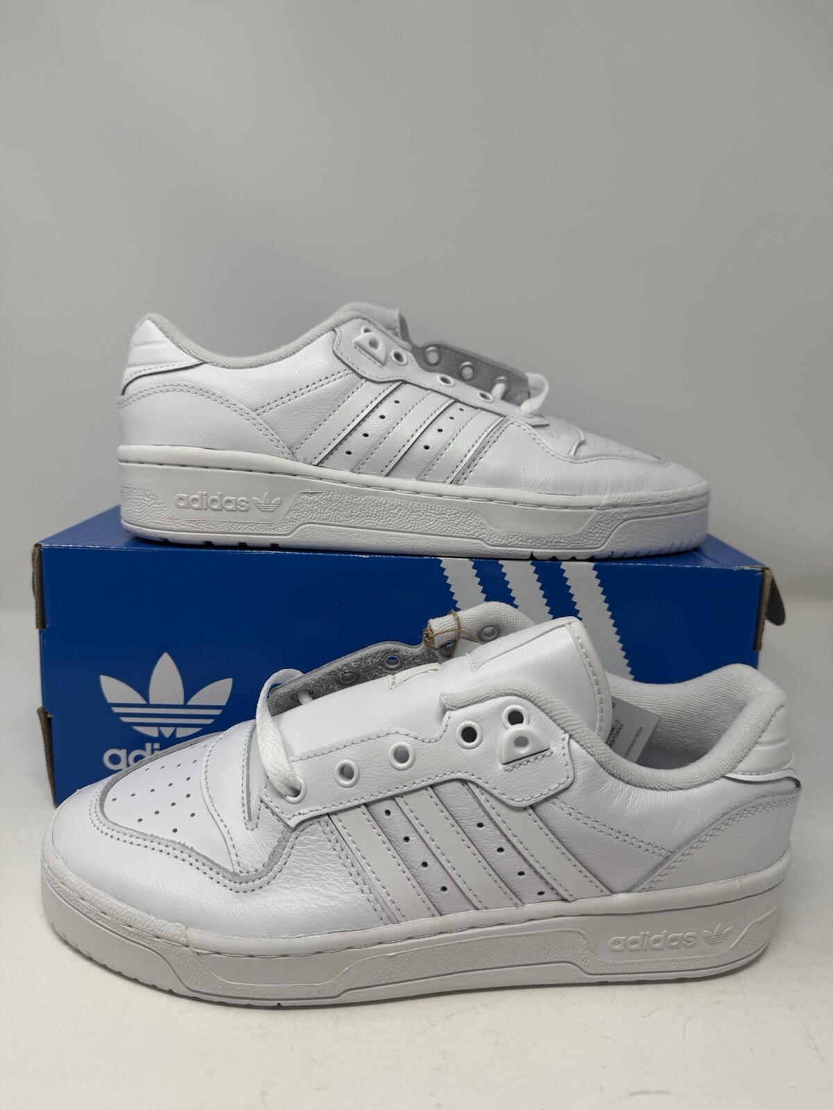 Adidas Rivalry Low Triple White Athletic Sneakers Gym FV4225 Womens Size