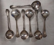 471. Gorham Poppy (1902) Sterling Bouillon Spoon Mono Excel. Cond. (7 Available)