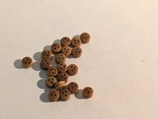 Ship Model Fittings Parts 20 Light Walnut 5mm deadeyes