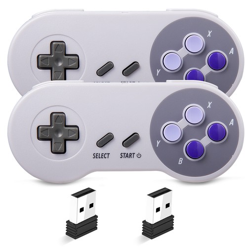 2Pack 2.4G Wireless USB SNES Controller Gamepad Joystick For PC MAC Raspberry Pi - Picture 2 of 28