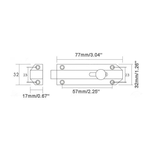 Gold Gate Latch - Brass Slide Bolt Lock for Door, Locker & Safety - Bild 9 von 11