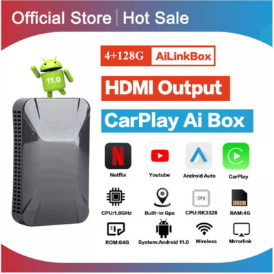 For Carplay Ai Box Android 11 Android Auto TV Box Port For Netflix Youtube Car