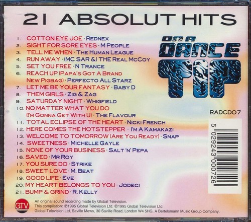 R Kelly The Human League M People CD - On A Dance Tip 21 tracks - 5029243000726 - Picture 2 of 2