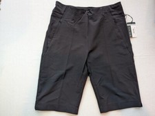 Tail Golf Shorts Womens Size 6 Zip Pockets Black Bermuda 11" UPF50 Pull On NEW