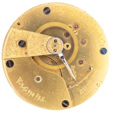 Elgin Grade 10 18-Size 11-Jewel Antique Pocket Watch Movement, Keeps Time