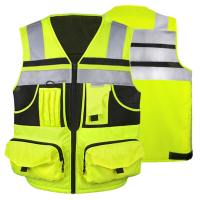 3M High-Visibility Reflective Safety Vest, Multi-Pocket, Unisex Durable M to 7X