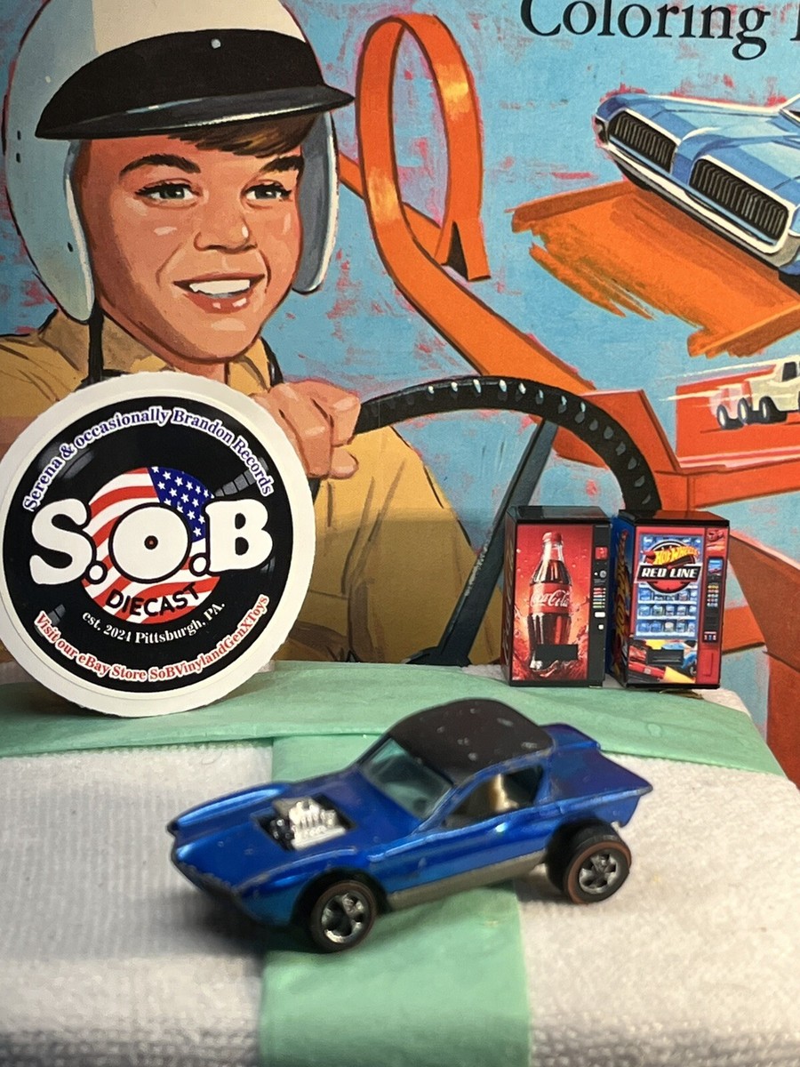 Hot Wheels Redlines 1968 Python 1:64 EX Condition Blue Diecast