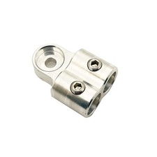 One Aluminum Alloy 1/0 alternator Power Distribution Block, Double Stainless...