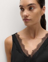 Marks & Spencer Womens Slip Midaxi Lace Dress in Black - M&S