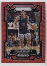 2024-25 Panini Prizm Draft Picks Red Wave Prizm Keshad Johnson #66 0b3