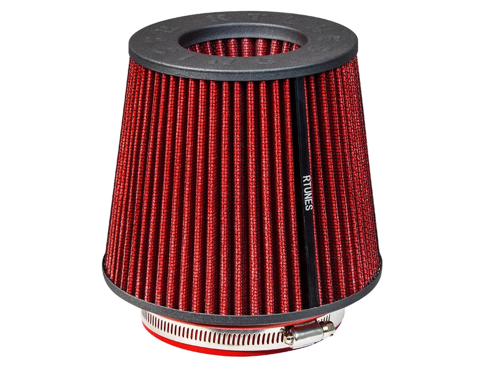 RED 2.5"-4.0" Inlet Universal Cold Air Intake Cone Adjustable Size Dry Filter - Image 3 of 4