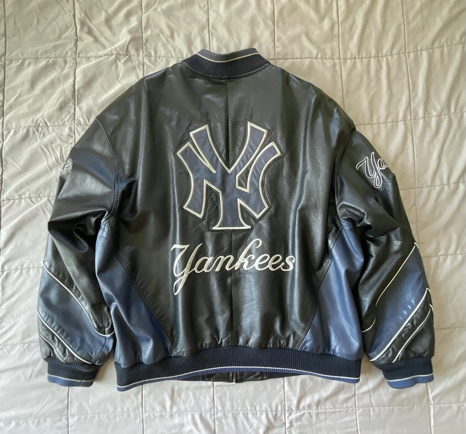 Vintage Yankees Leather Jacket Ownd By Former Player Manager, Chalamet Style - Image 3 of 4