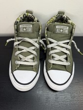 Converse CTAS Street Snake Lined Little Kids Mid Sneakers Green A02461F Sz 2