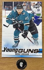 Noah Gregor 2019-20 Upper Deck Series 2 Young Guns Rookie #462 San Jose Sharks